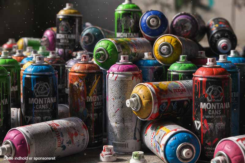 Spraymaling i mange farver online